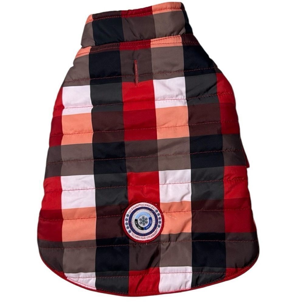 Dog Sherpa Plaid Cold‎ Alert Technology Jacket. Size Small.